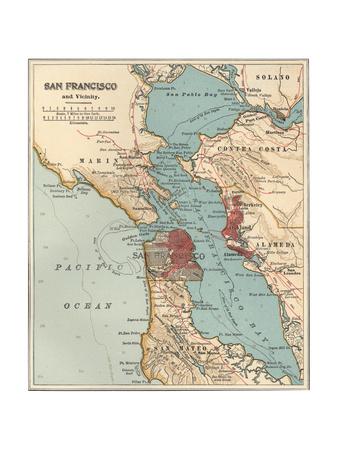 Map of the San Francisco Bay Community (C. 1900), Maps Giclee Print via Encyclopaedia Britannica graphic about San Francisco Maps Printable known as Map of the San Francisco Bay Place (C. 1900), Maps Giclee Print as a result of Encyclopaedia Britannica